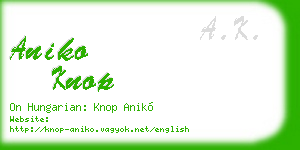 aniko knop business card